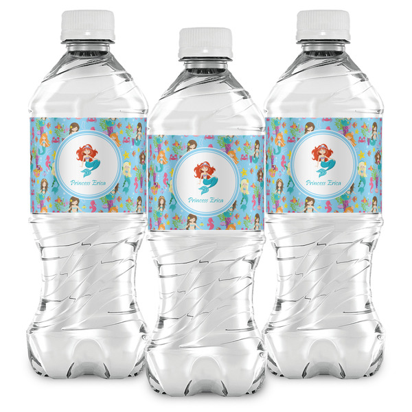 Mermaids Water Bottle Labels - Front View