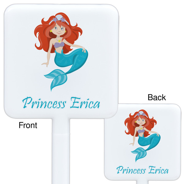 Mermaids White Plastic Stir Stick - Double Sided - Approval