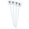 Mermaids White Plastic Stir Stick - Double Sided - Square - Front
