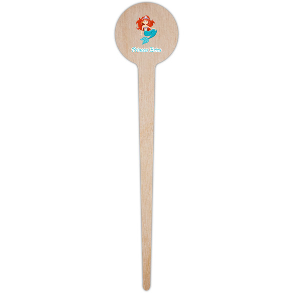 Mermaids Wooden 4" Food Pick - Round - Single Pick