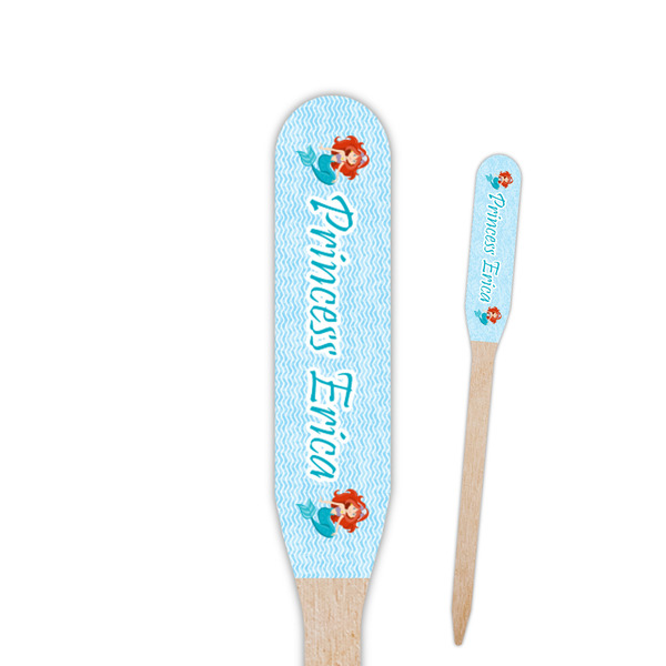 Custom Mermaids Paddle Wooden Food Picks - Double Sided (Personalized)