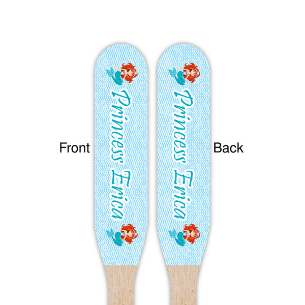 Mermaids Wooden Food Pick - Paddle - Double Sided - Front & Back