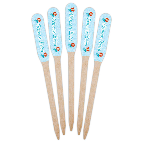 Mermaids Wooden Food Pick - Paddle - Fan View
