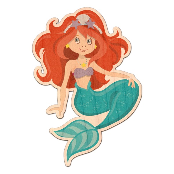Custom Mermaids Genuine Maple or Cherry Wood Sticker