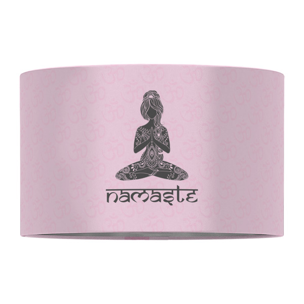 Lotus Pose 12" Drum Lampshade - FRONT (Fabric)