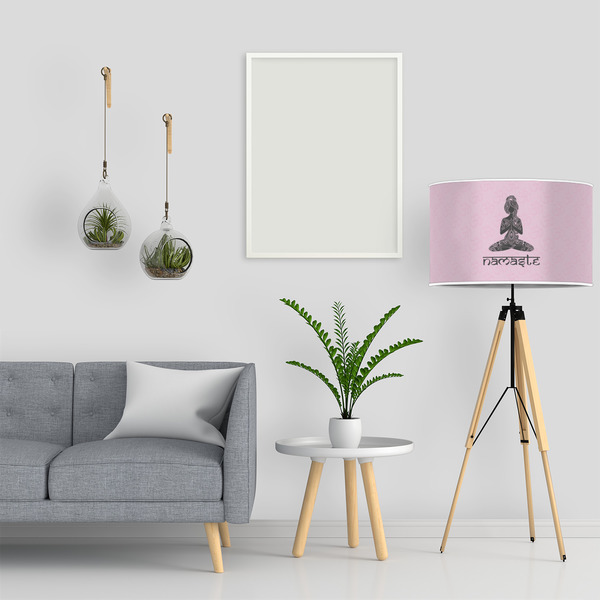 Lotus Pose 12" Drum Lampshade - LIFESTYLE