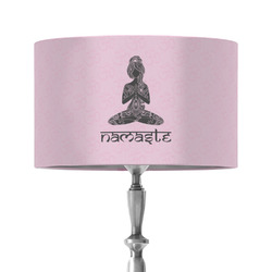 Lotus Pose 12" Drum Lamp Shade - Fabric