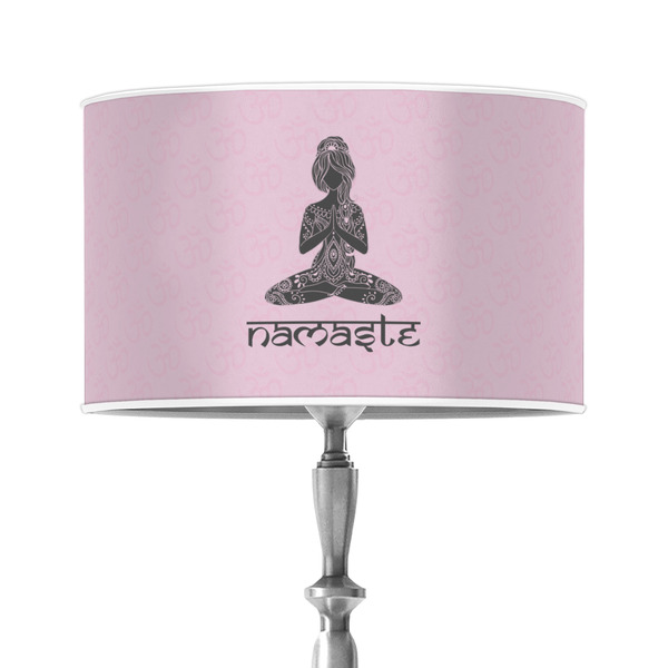 Custom Lotus Pose 12" Drum Lamp Shade - Poly-film