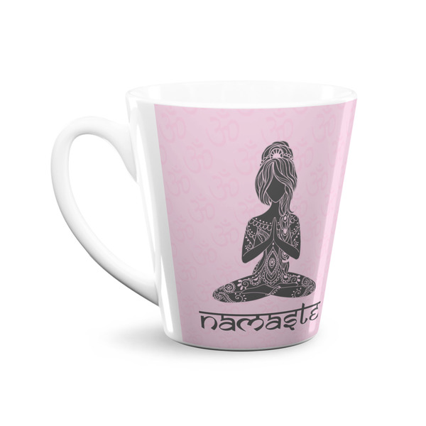 Lotus Pose 12 Oz Latte Mug - Front