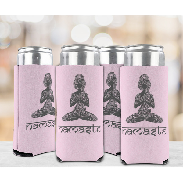 Lotus Pose 12oz Tall Can Sleeve - Set of 4 - LIFESTYLE