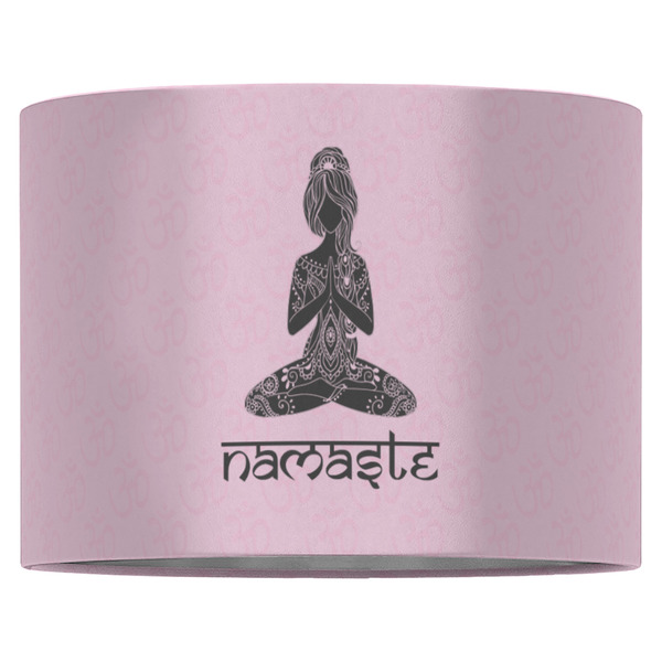 Lotus Pose 16" Drum Lampshade - FRONT (Fabric)