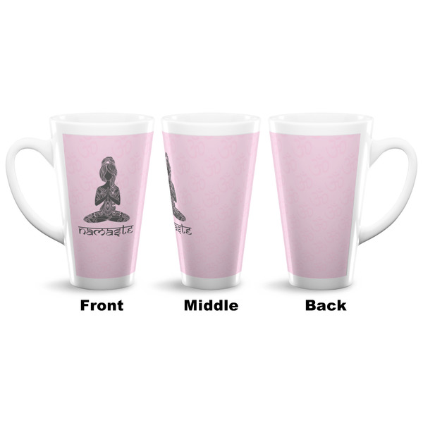 Lotus Pose 16 Oz Latte Mug - Approval