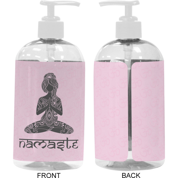 Lotus Pose 16 oz Plastic Liquid Dispenser- Approval- White