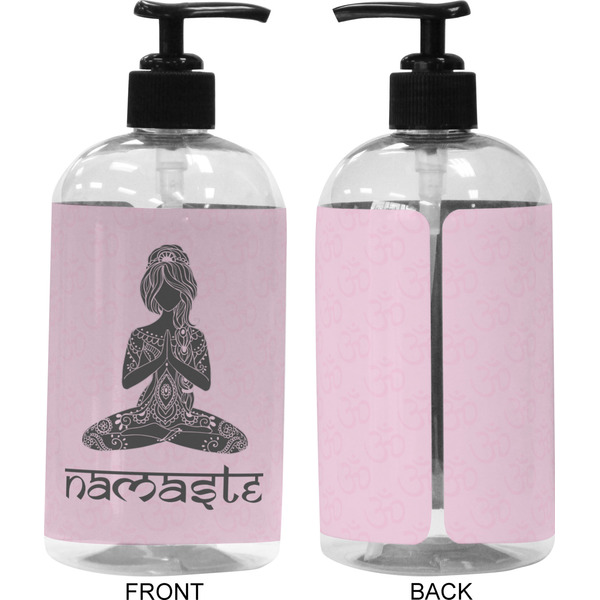 Lotus Pose 16 oz Plastic Liquid Dispenser (Approval)