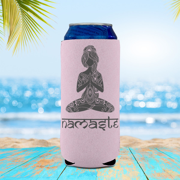 Lotus Pose 16oz Can Sleeve - LIFESTYLE