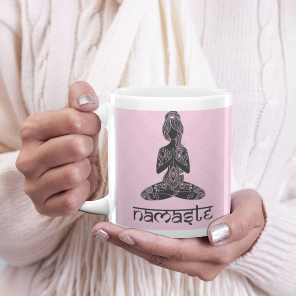 Lotus Pose 20oz Coffee Mug - LIFESTYLE