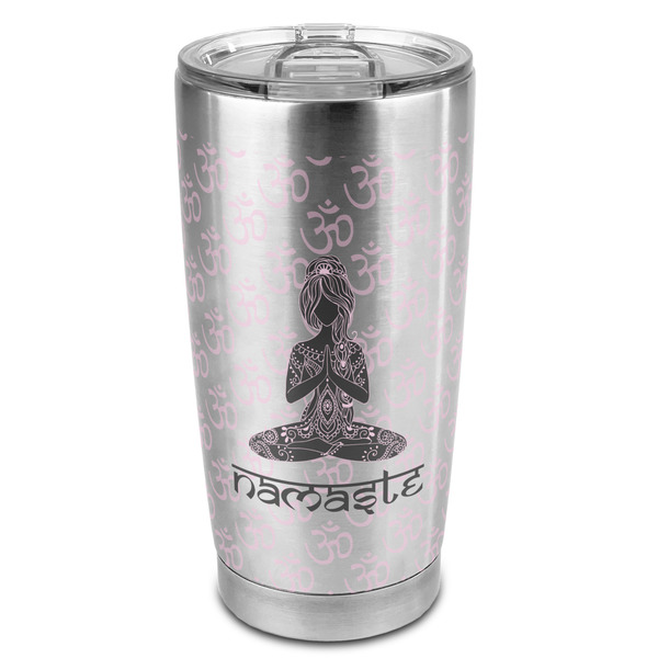 Custom Lotus Pose 20oz Stainless Steel Double Wall Tumbler - Full Print