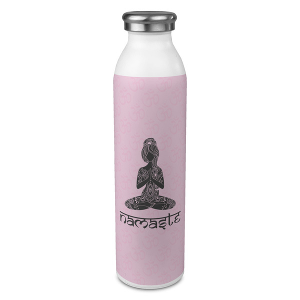 Custom Lotus Pose 20oz Stainless Steel Water Bottle - Full Print