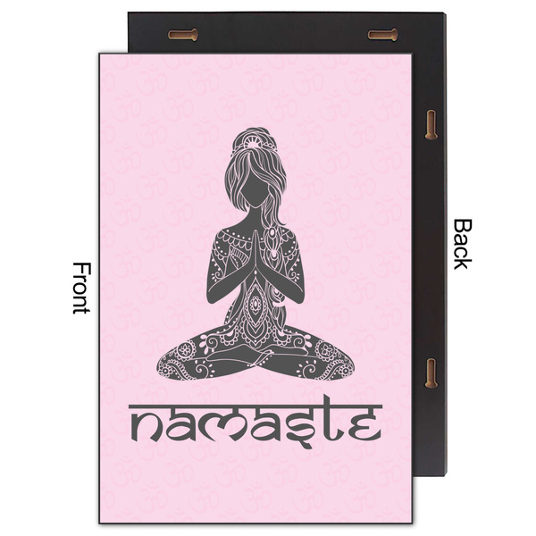 Lotus Pose 20x30 Wood Print - Front & Back View