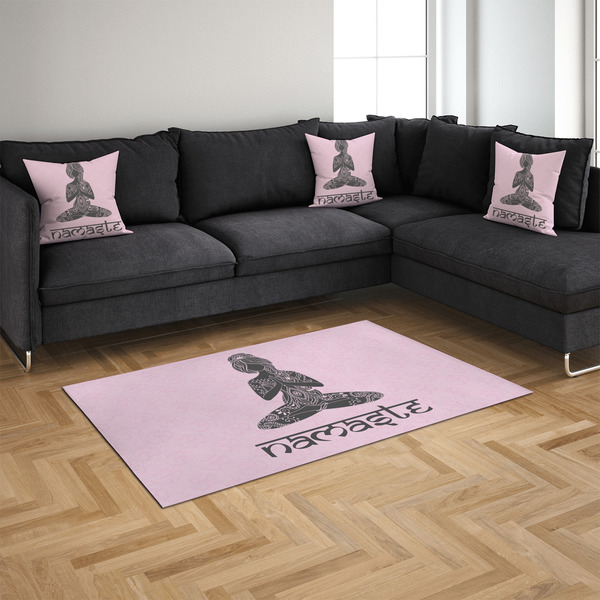 Lotus Pose 4'x6' Indoor Area Rugs - IN CONTEXT