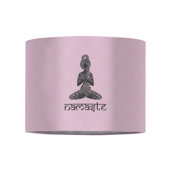 Lotus Pose 8" Drum Lampshade - FRONT (Fabric)