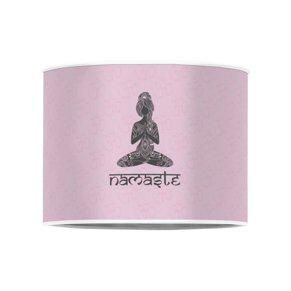 Lotus Pose 8" Drum Lampshade - FRONT (Poly Film)