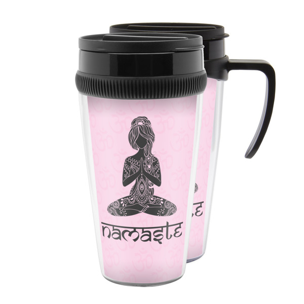 Custom Lotus Pose Acrylic Travel Mug