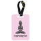 Lotus Pose Metal Luggage Tag