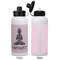 Lotus Pose Aluminum Water Bottle - White APPROVAL