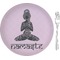 Lotus Pose Glass Appetizer / Dessert Plate 8" (Personalized)