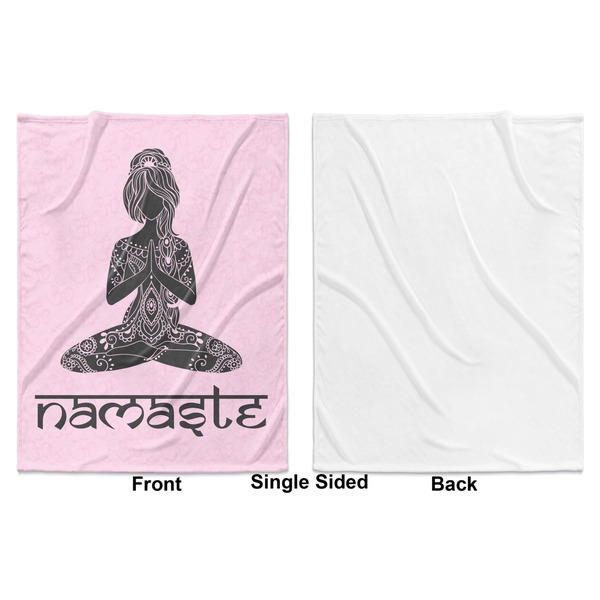 Lotus Pose Baby Blanket (Single Side - Printed Front, White Back)