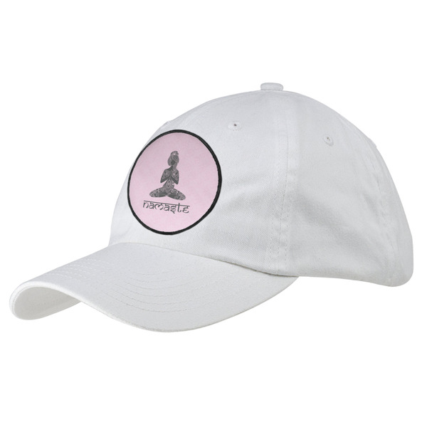 Custom Lotus Pose Baseball Cap - White
