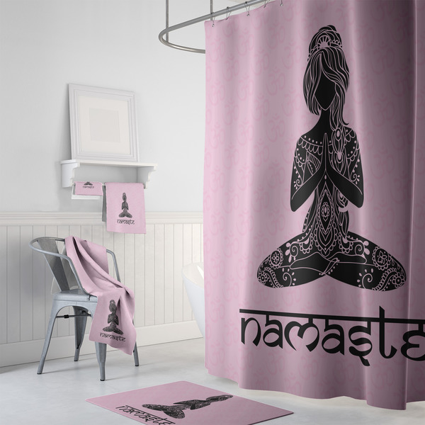 Lotus Pose Bath Towel Sets - 3-piece - In Context