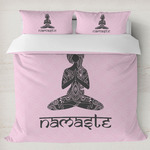 Lotus Pose Duvet Cover Set - King (Personalized)