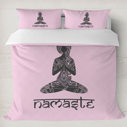 Lotus Pose Duvet Cover Set - King (Personalized)