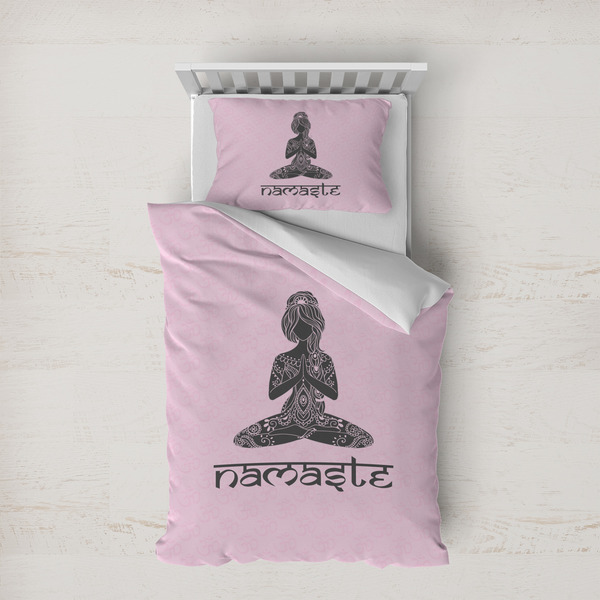Custom Lotus Pose Duvet Cover Set - Twin XL (Personalized)