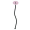 Lotus Pose Black Plastic 7" Stir Stick - Oval - Single Stick