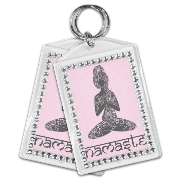 Lotus Pose Bling Keychain - MAIN