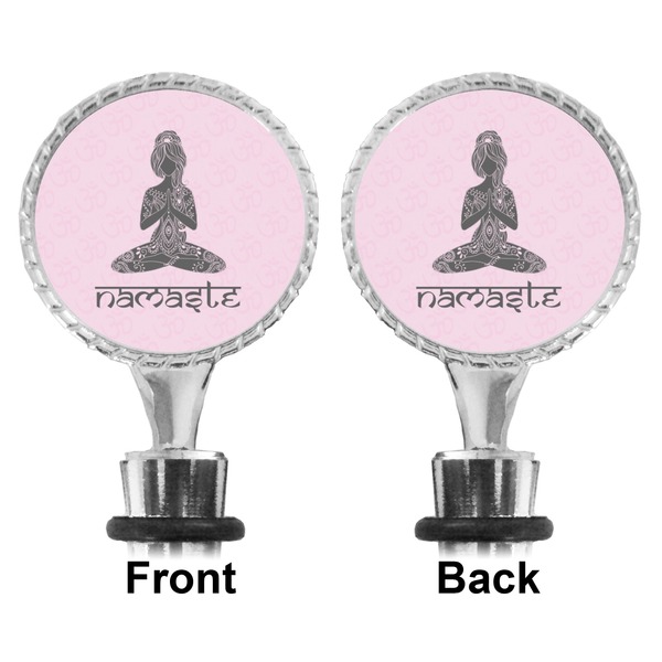 Lotus Pose Bottle Stopper - Front and Back