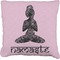 Lotus Pose Burlap Pillow 18"