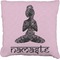 Lotus Pose Faux-Linen Throw Pillow 18" (Personalized)