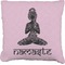 Lotus Pose Faux-Linen Throw Pillow 20" (Personalized)