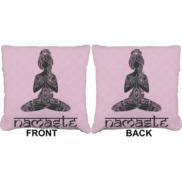 Lotus Pose Burlap Pillow Approval