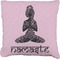 Lotus Pose Burlap Pillow (Personalized)