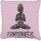 Lotus Pose Faux-Linen Throw Pillow (Personalized)