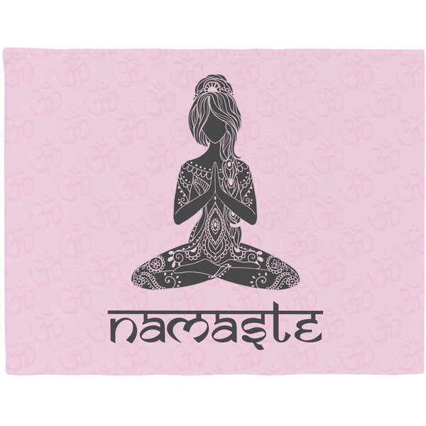 Custom Lotus Pose Woven Fabric Placemat - Twill