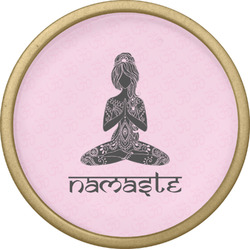 Lotus Pose Cabinet Knob - Gold