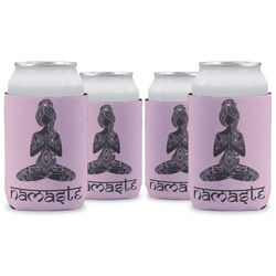 Lotus Pose Can Cooler (12 oz) - Set of 4