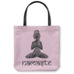 Lotus Pose Canvas Tote Bag - Small - 13"x13" (Personalized)