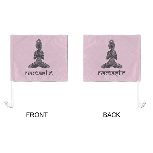 Lotus Pose Car Flag - Large - APPROVAL